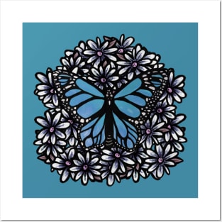 Blue Butterfly Posters and Art